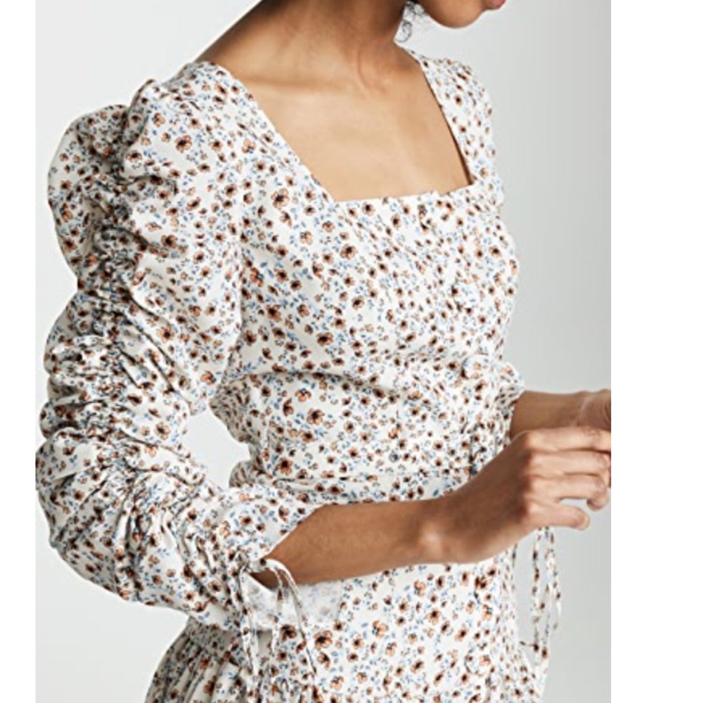 NWT NICHOLAS RUCHED SLEEVE BTTN FRONT DRESS 0 - Picture 3 of 13